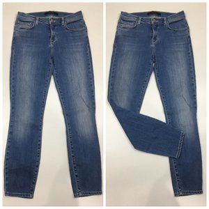 J BRAND Seaside Wash 5 Pocket Logo Hardware Capri Jeans